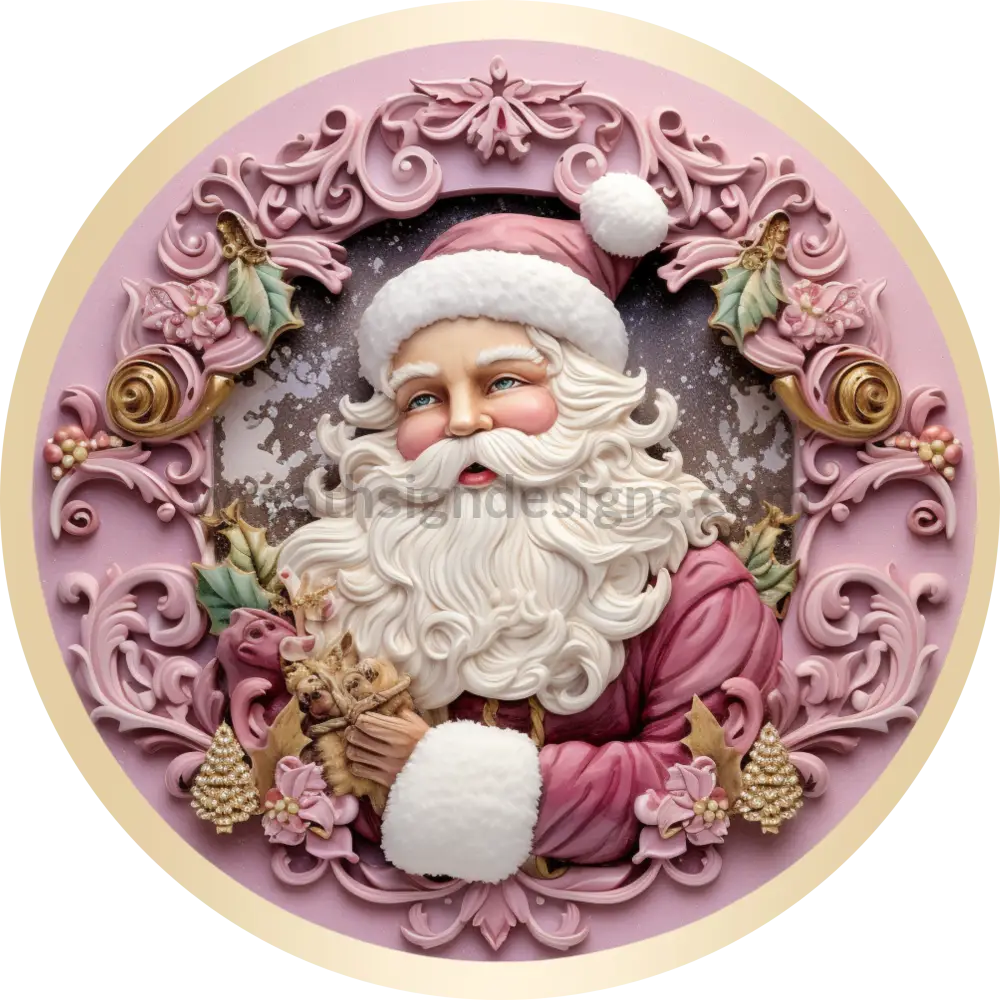 http://wreathsigndesigns.com/cdn/shop/files/3d-pink-and-gold-vintage-santa-christmas-round-wreath-sign-6-192.webp?v=1693294968