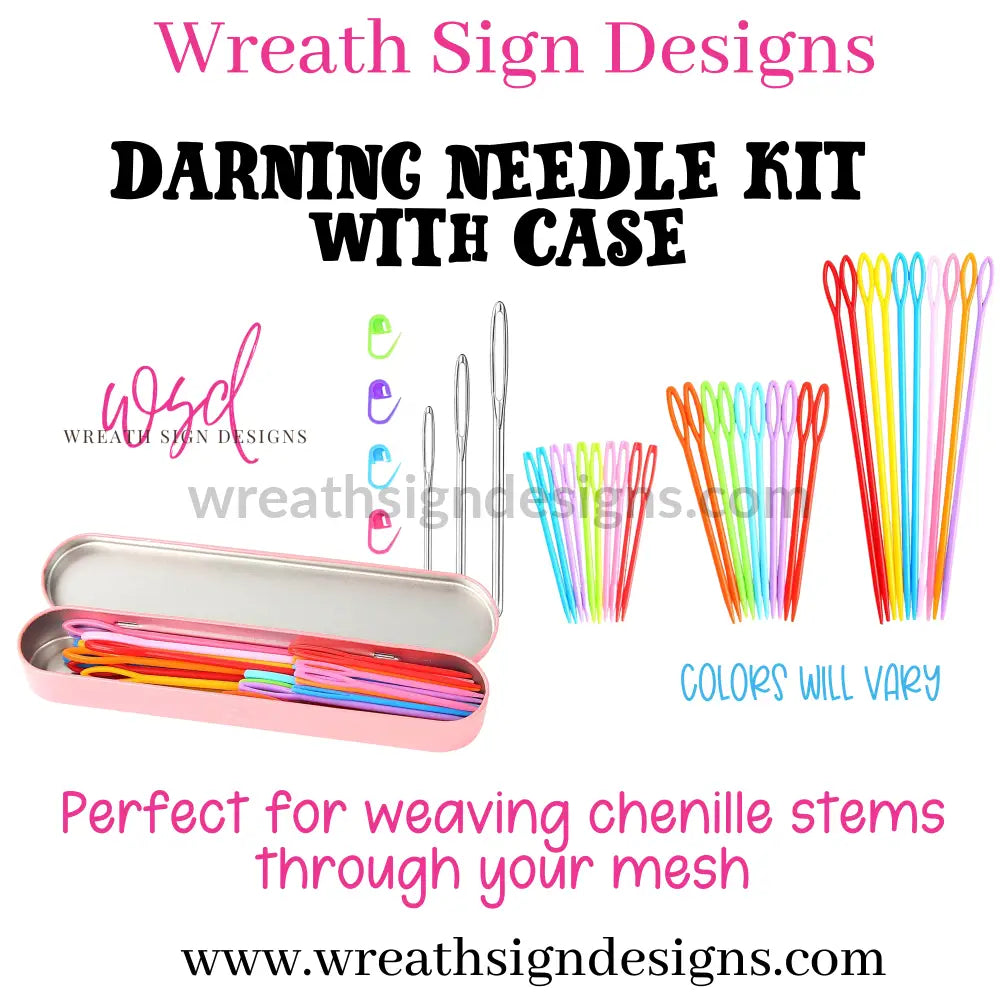 Darning Needle Kit with Case – Wreath Sign Designs