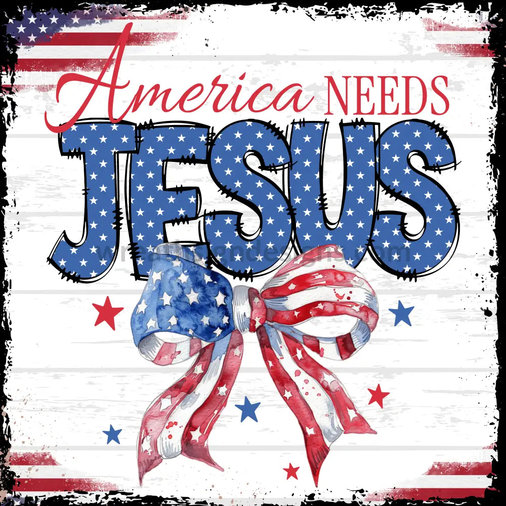 Election 2024- America Needs Jesus Political Wreath Sign 10’