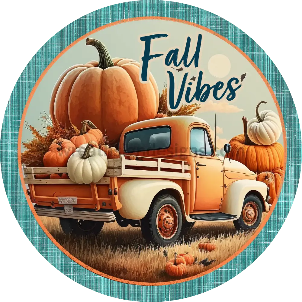 Welcome Fall with a Vintage Truck Filled With Pumpkins On a Fun