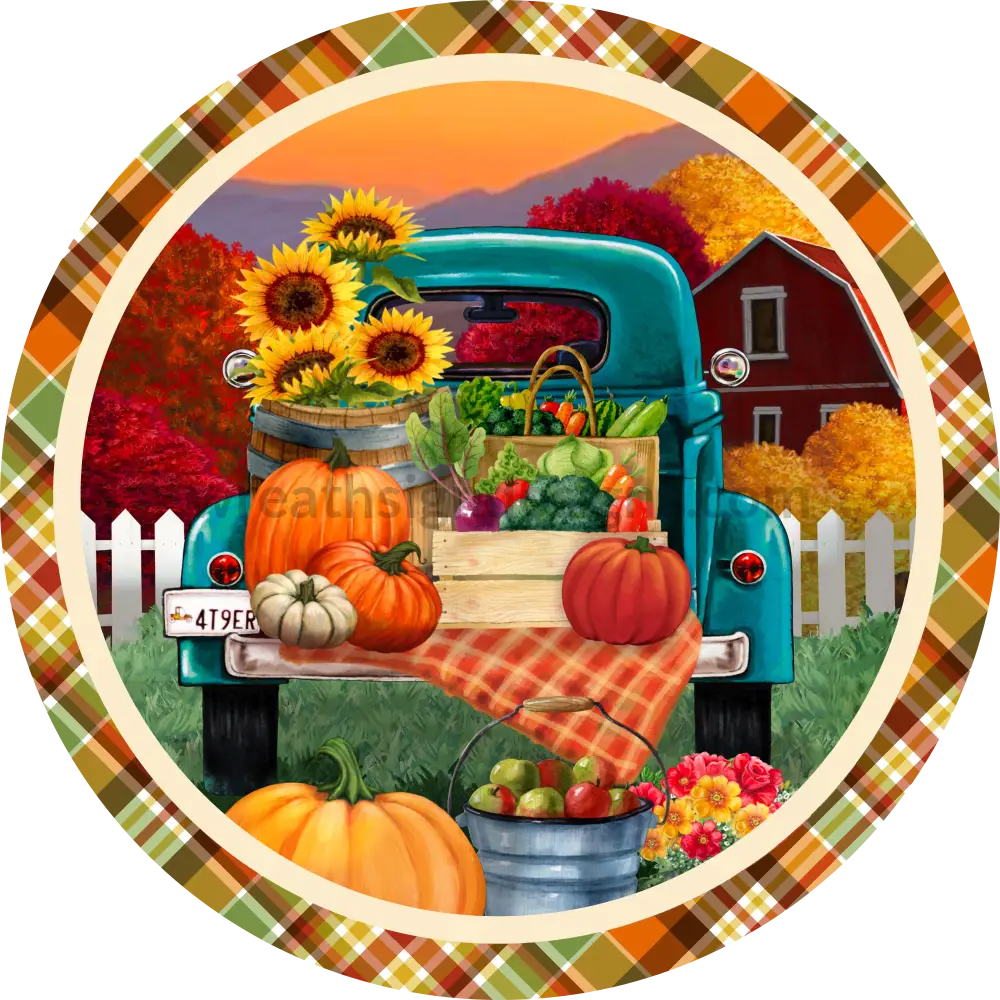 Welcome Fall with a Vintage Truck Filled With Pumpkins On a Fun