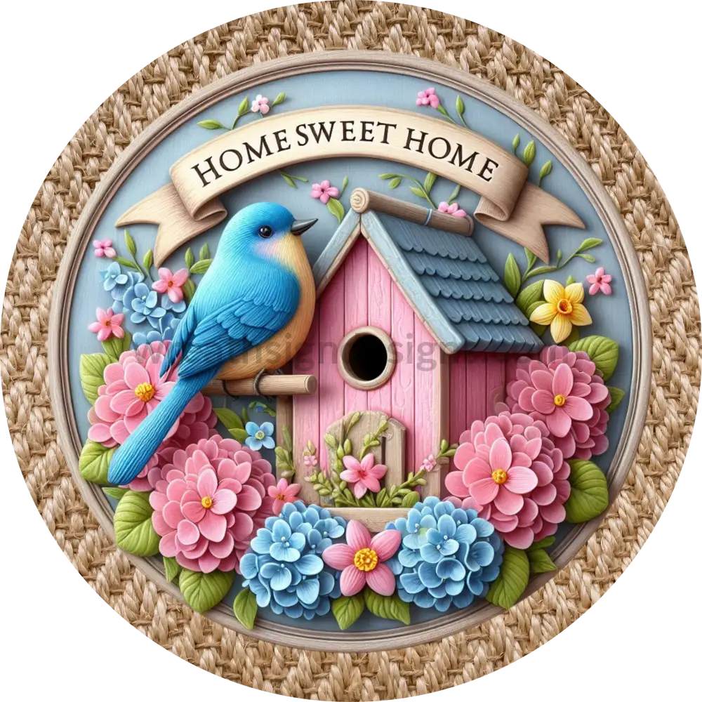 Home sweet home sign farmhouse decor wreath sign wreath attachment wreath  supplies craft supplies metal sign wreath