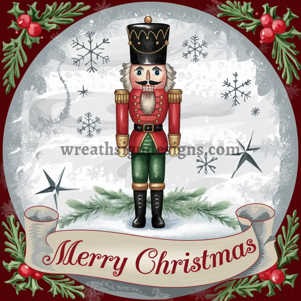 Merry Christmas Nutcracker Red and Green MS-1456 10’’