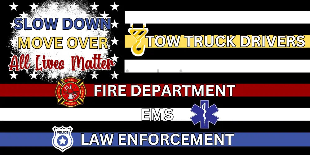 Slow Down Move Over- First Responder Sign 12X6