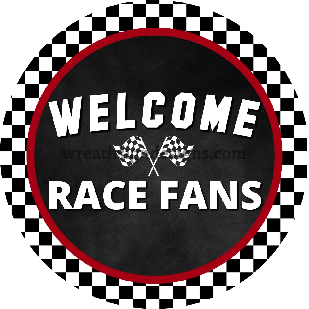 welcome-race-fans-metal-wreath-sign-wreath-sign-designs for Free Printable Race Car Party Signs Welcome Race Fans Metal Wreath Sign – Wreath Sign Designs for Free Printable Race Car Party Signs