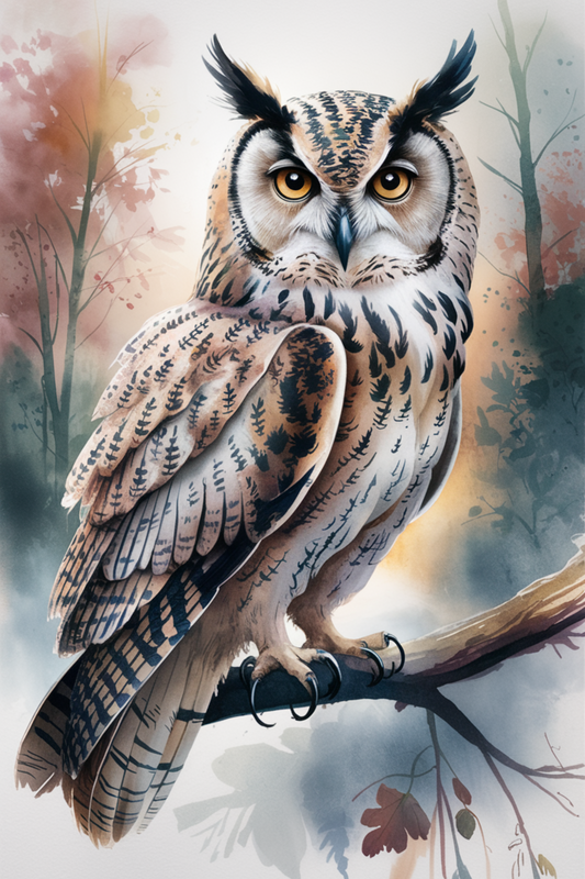 Forest Owl Metal Wreath Sign MS-1738