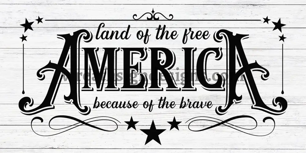 America- Home Of The Free Because Brave 12X6 Metal Sign