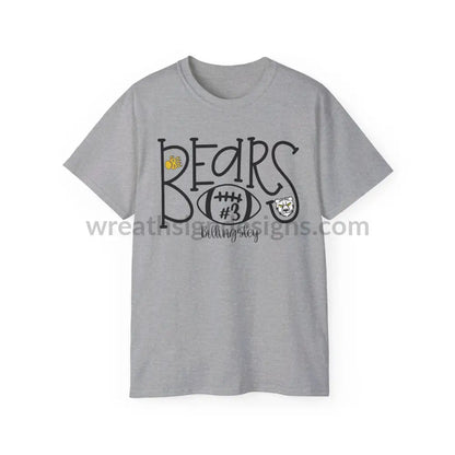 Bears #3 Unisex Ultra Cotton Tee Sport Grey / S T-Shirt