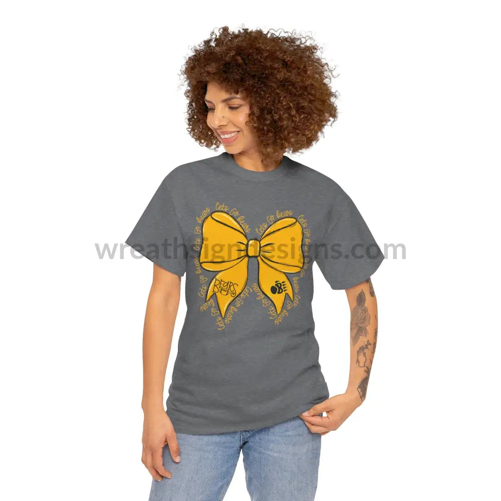 Bears Bow- Unisex Heavy Cotton Tee T-Shirt