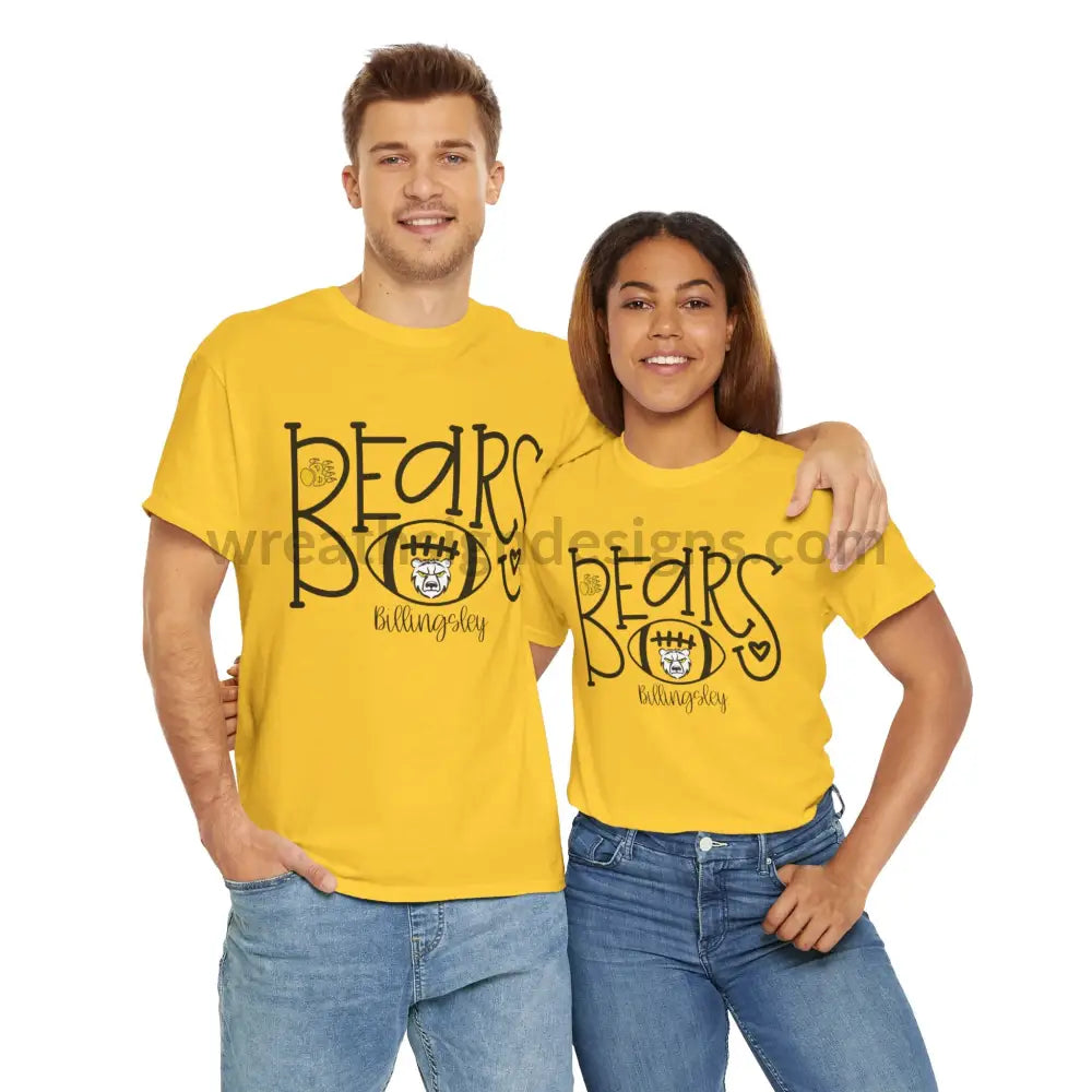 Bears Football- Unisex Heavy Cotton Tee Daisy / S T-Shirt