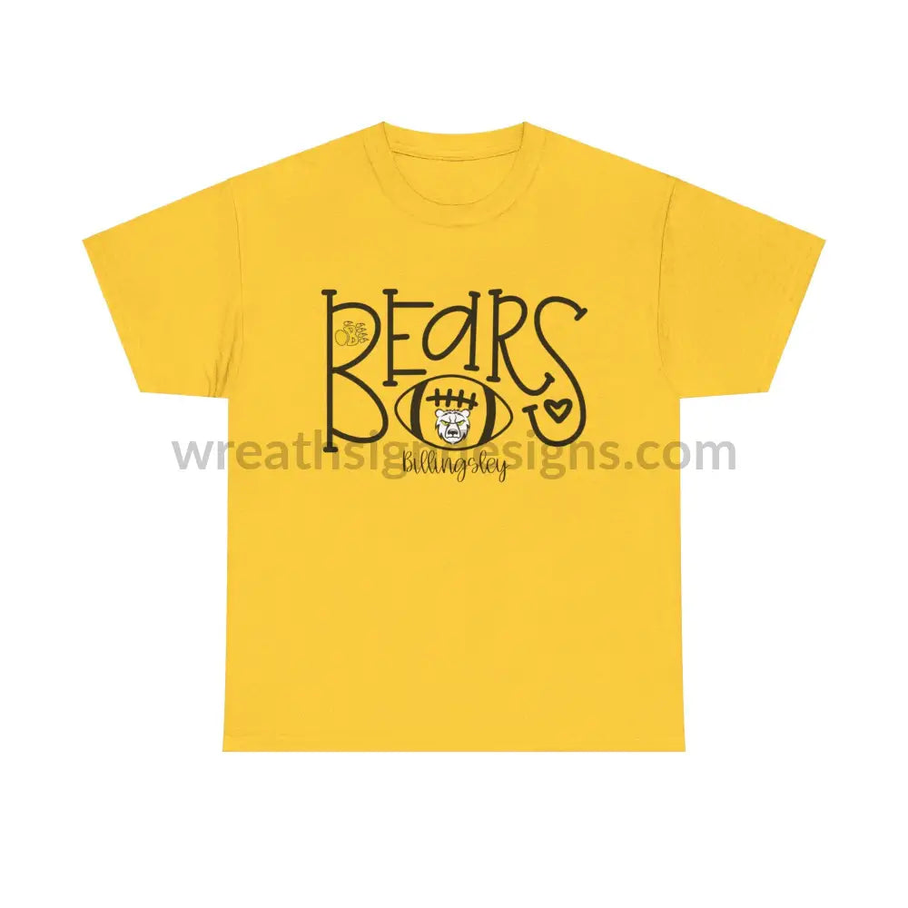 Bears Football- Unisex Heavy Cotton Tee T-Shirt