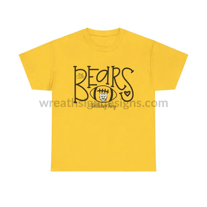 Bears Football- Unisex Heavy Cotton Tee T-Shirt