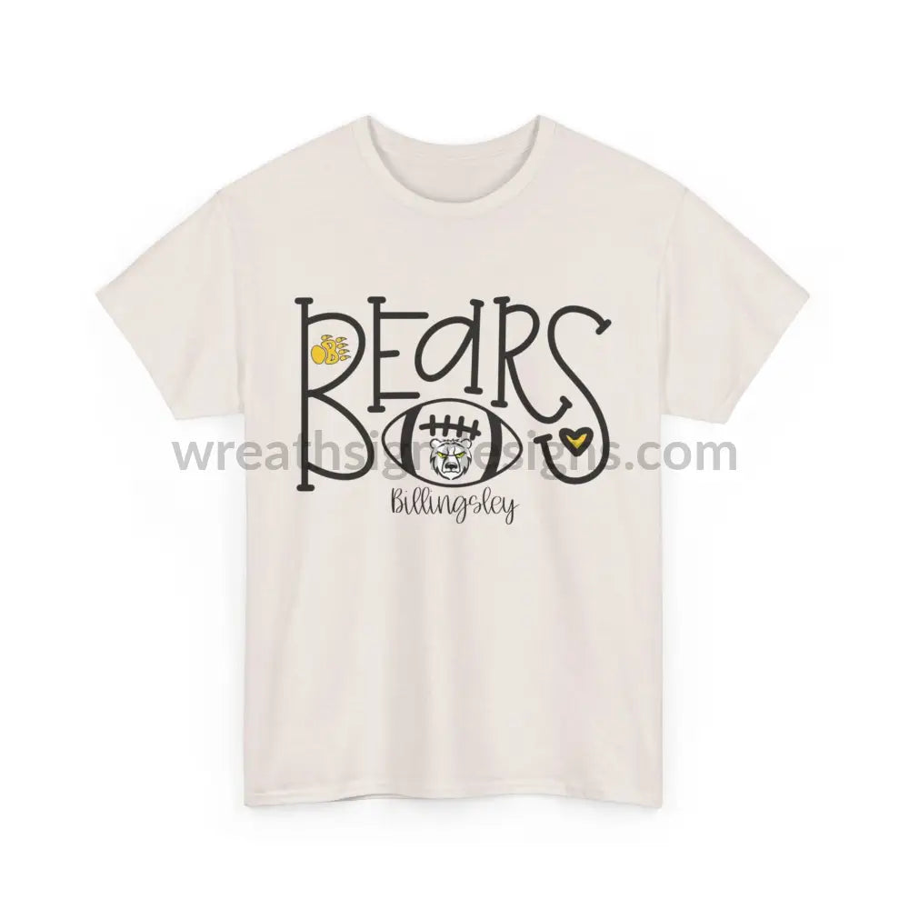 Bears Football- Unisex Heavy Cotton Tee T-Shirt