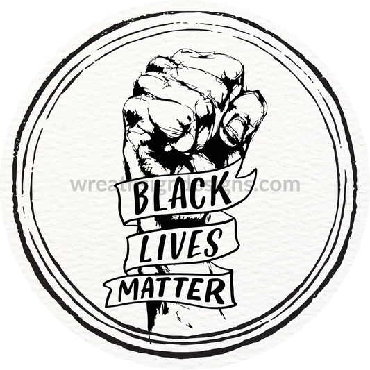 Black Lives Matter Sketch -Metal Wreath Sign 6’