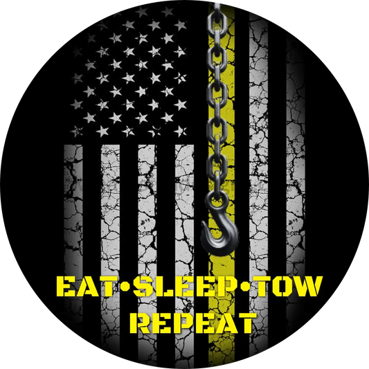 Eat Sleep Tow Repeat- Truck Driver- Metal Sign 8