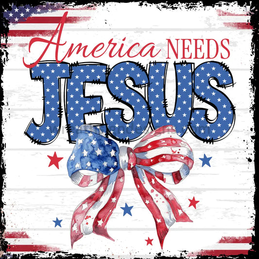 Election 2024- America Needs Jesus Political Wreath Sign