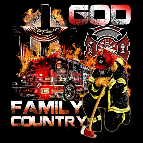 Firefighter-God Family Country Metal Sign 8