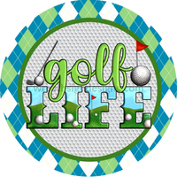 Golf Life Golfing Metal Wreath Sign 6