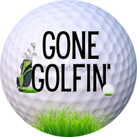 Gone Golfin- Golf Metal Wreath Sign 6