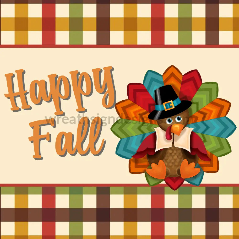 Happy Fall Turkey-Metal Sign 8