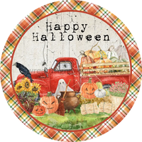 Happy Halloween Vintage Farm Truck (Heartstringsinprint) 6