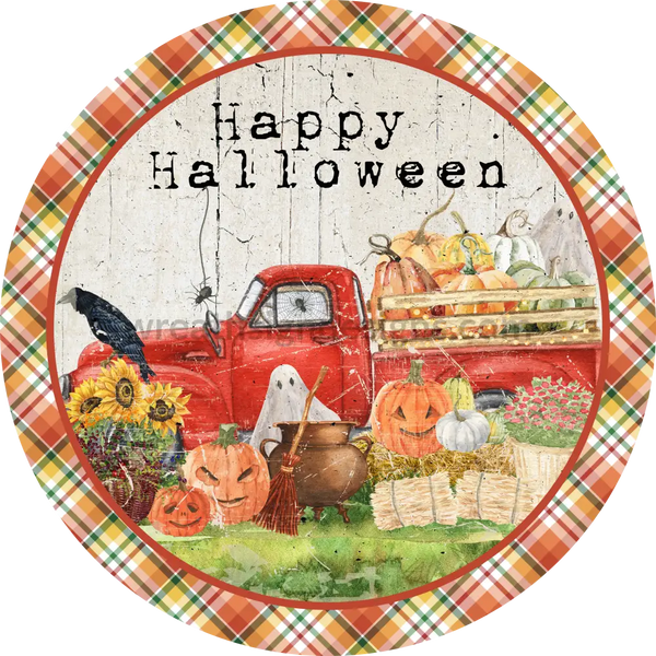 Happy Halloween Vintage Farm Truck (Heartstringsinprint) 6