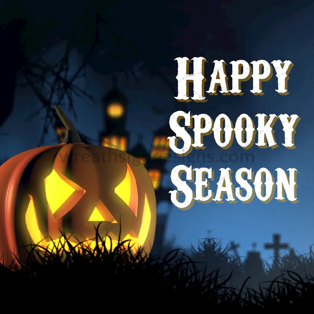 Happy Spooky Season Jack O Lantern Metal Sign 8