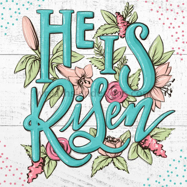 He Is Risen Easter Metal Wreath Sign 8
