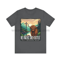 He Owns The Cattle On A Thousand Mountains Unisex Jersey Short Sleeve Tee Asphalt / S T-Shirt