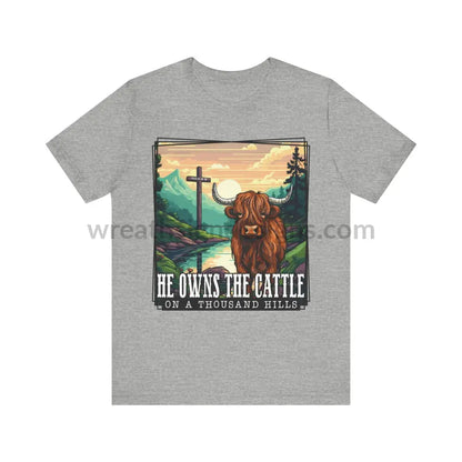 He Owns The Cattle On A Thousand Mountains Unisex Jersey Short Sleeve Tee Athletic Heather / S