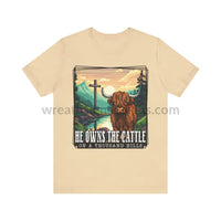 He Owns The Cattle On A Thousand Mountains Unisex Jersey Short Sleeve Tee Soft Cream / S T-Shirt