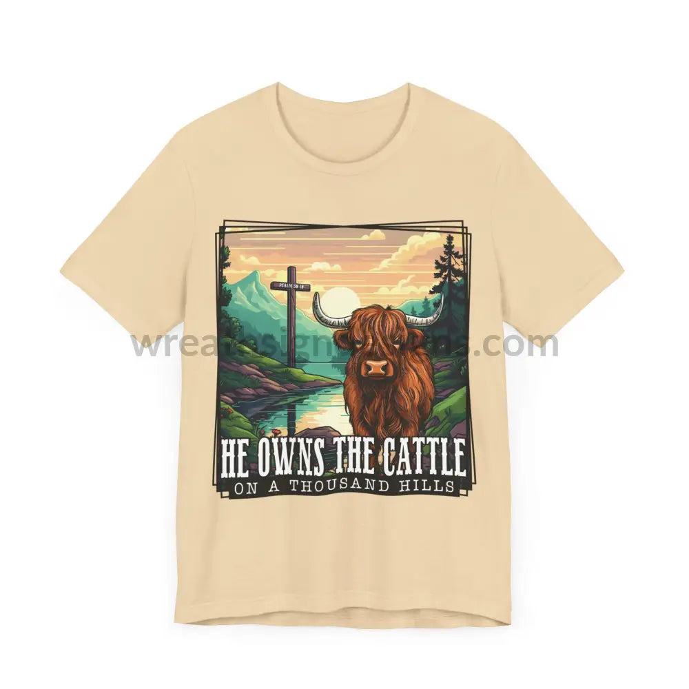 He Owns The Cattle On A Thousand Mountains Unisex Jersey Short Sleeve Tee T-Shirt