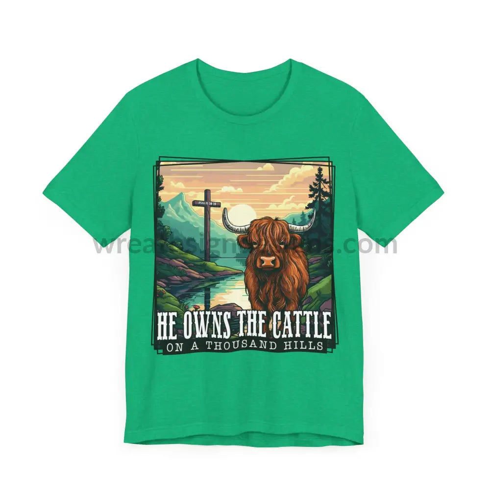 He Owns The Cattle On A Thousand Mountains Unisex Jersey Short Sleeve Tee T-Shirt