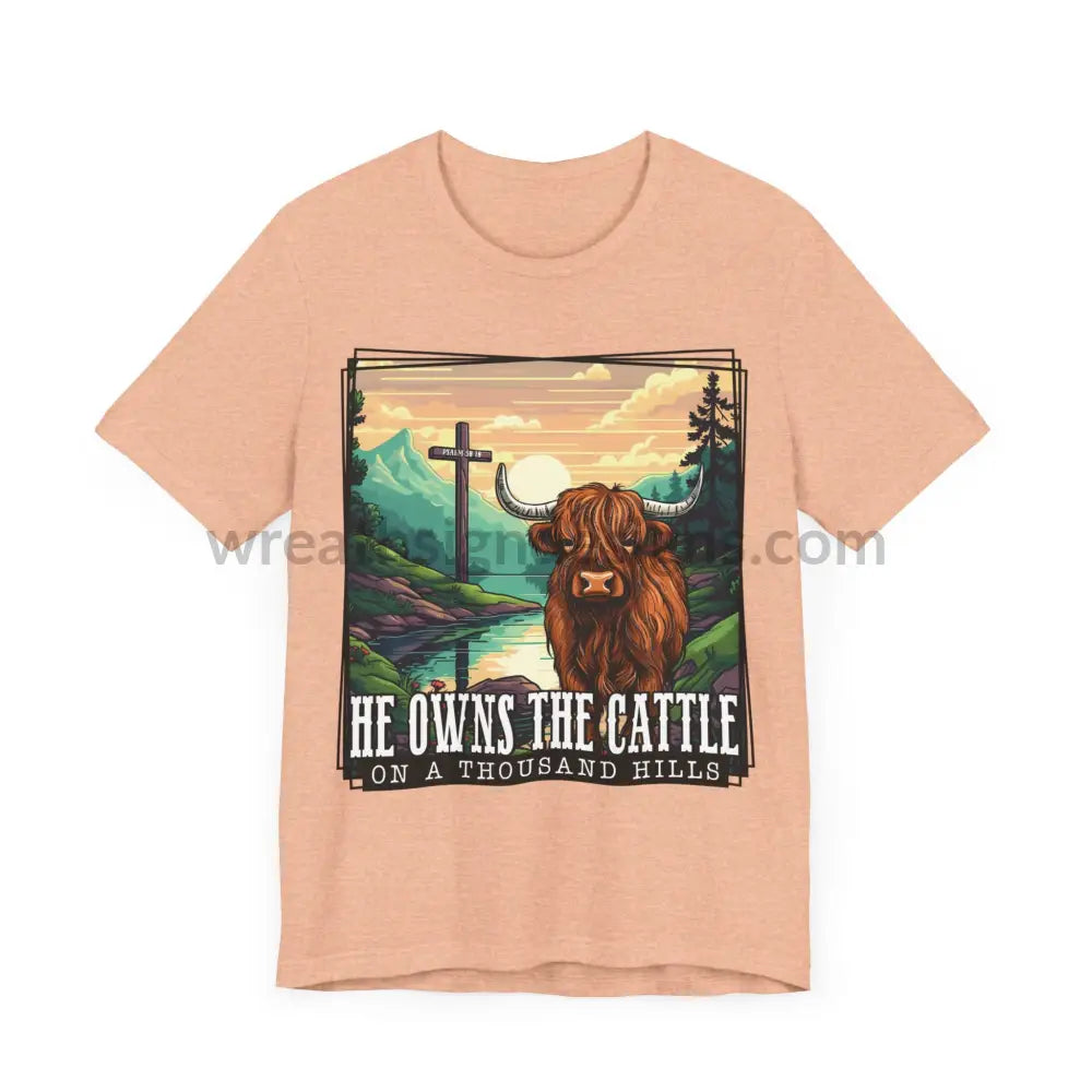 He Owns The Cattle On A Thousand Mountains Unisex Jersey Short Sleeve Tee T-Shirt