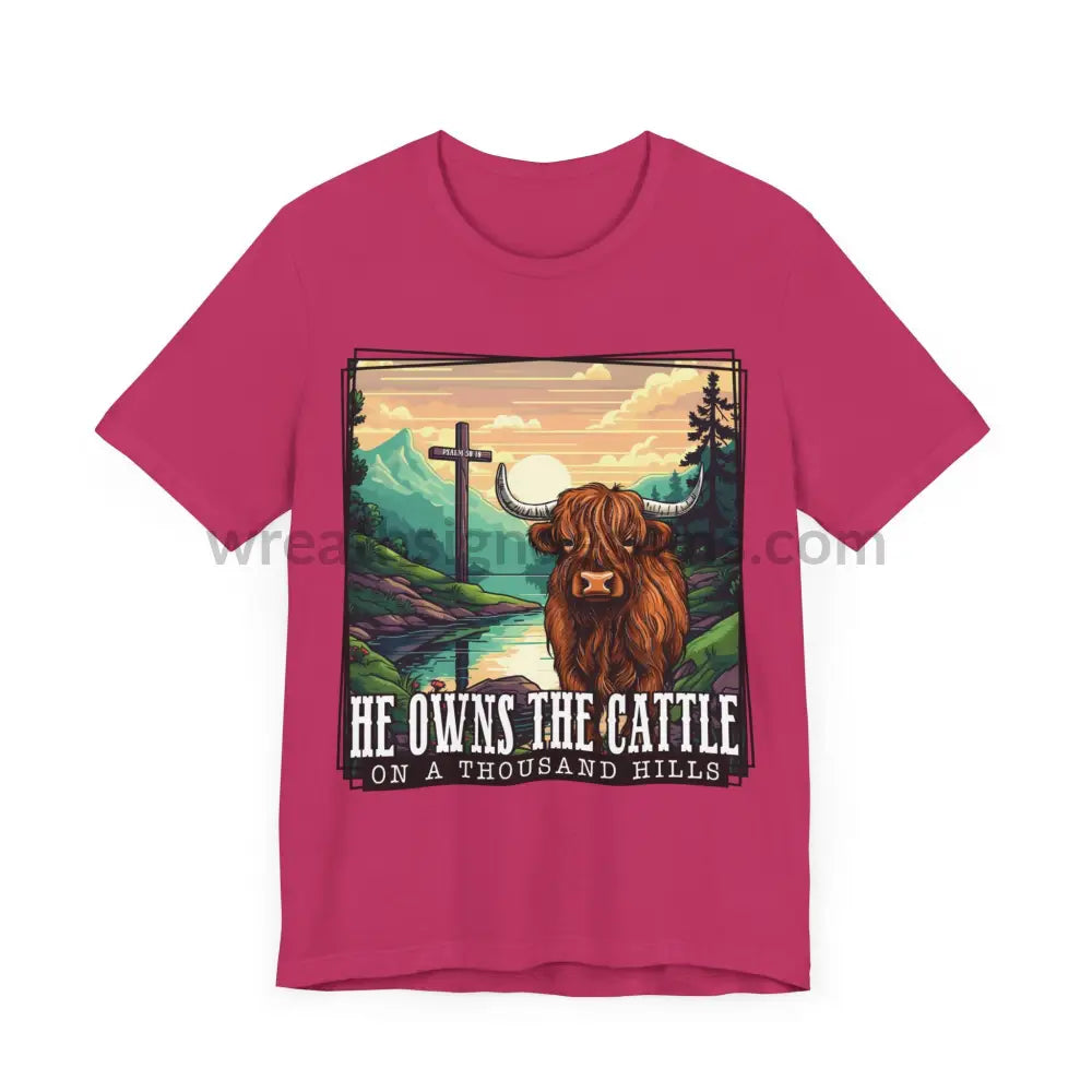 He Owns The Cattle On A Thousand Mountains Unisex Jersey Short Sleeve Tee T-Shirt