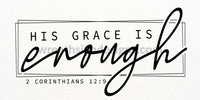 His Grace Is Enough 12X6-Christian Faith Metal Wreath Sign 12X6 Metal Sign