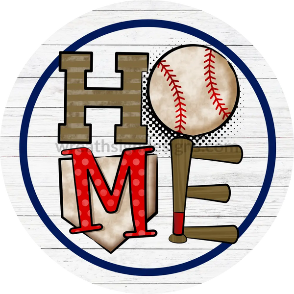 Home Baseball Circle Metal Sign 8