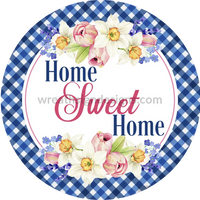 Home Sweet Spring Tulips And Daffodil- Metal Wreath Sign 8