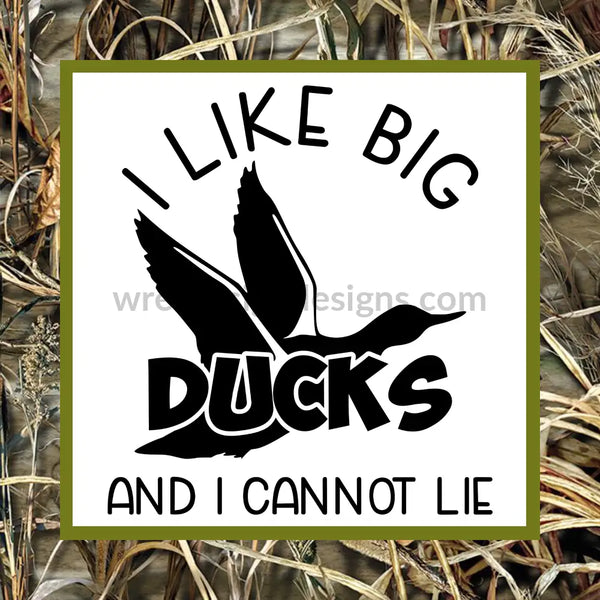 I Like Big Ducks And Cannot Lie- Metal Sign 8 Square