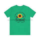 If You Can’t Find The Sunshine - Be The Sunflower - Unisex Jersey Short Sleeve Tee Heather Kelly