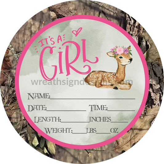 Its A Girl- Camo And Pink With Deer 6
