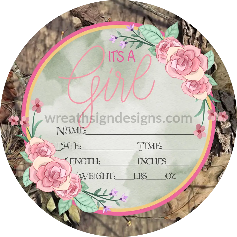 Its A Girl- Camo And Pink With Florals 6