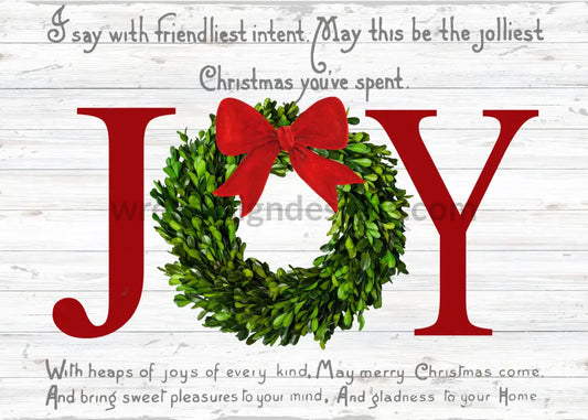 Joy-Christmas Blessings 8X12 Metal Sign