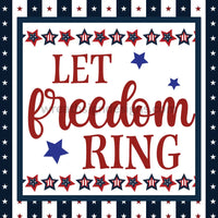Let Freedom Ring-Stars And Stripes Metal Sign 8 Square