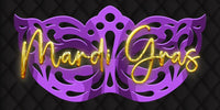 Mardi Gras Purple Mask 12X6- Metal Sign