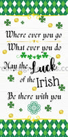 May The Luck Of Irish- Irish Blessing St. Patricks 12X6-Metal Wreath Sign