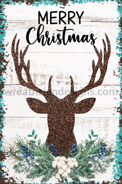 Merry Christmas Deer Blue And Chocolate Sams Ribbon Match Winter 2022