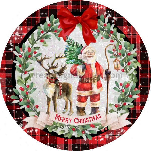 Merry Christmas Santa And Reindeer 6