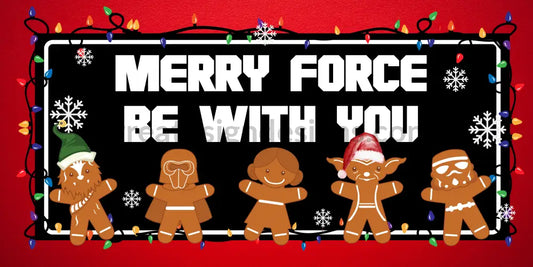 Merry Force Be With You- Star Fleet Gingerbread 6X12