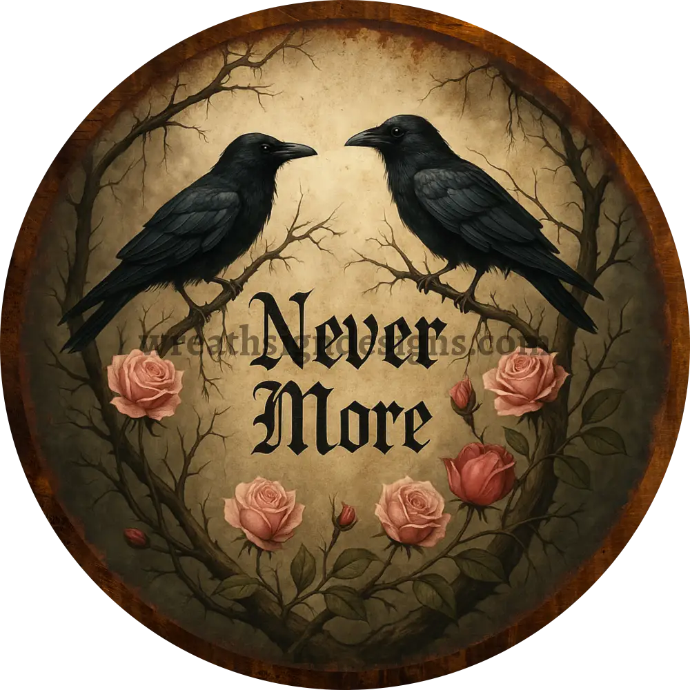 Never More Raven Halloween- Metal Sign MS-1283